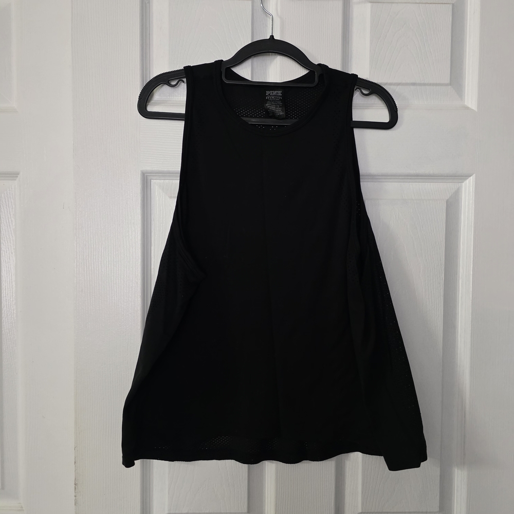 PINK Victoria's Secret Black Sleeveless Tank